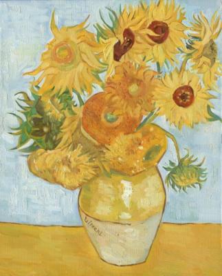 Sunflowers. Van Gogh (copy). Rychkov Ilya