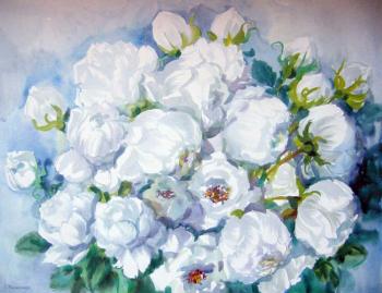 White roses. Mikhalskaya Katya