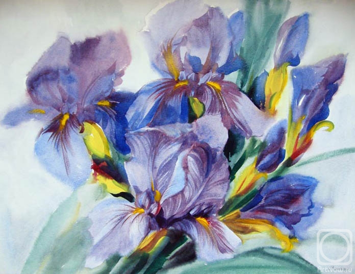 Mikhalskaya Katya. Blue irises