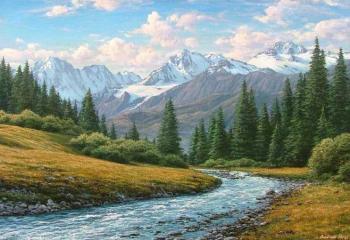 The mountain river. Oleynik Arkadiy