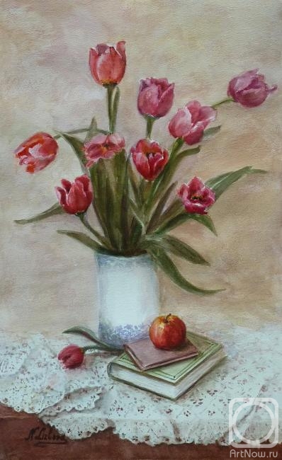 Lizlova Natalija. Composition with tulips