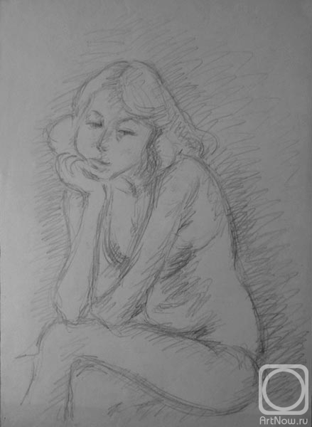 Gaganov Alexander. sketch of girl