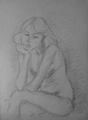sketch of girl. Gaganov Alexander