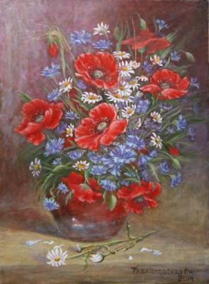 Poppies, cornflowers, daisies. Kudryashov Galina