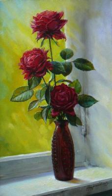Roses on the windowsill. Shurganov Vladislav