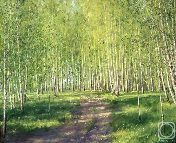 Gaiderov Michail. Birch grove. The month of May