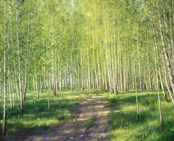 Birch grove. The month of May