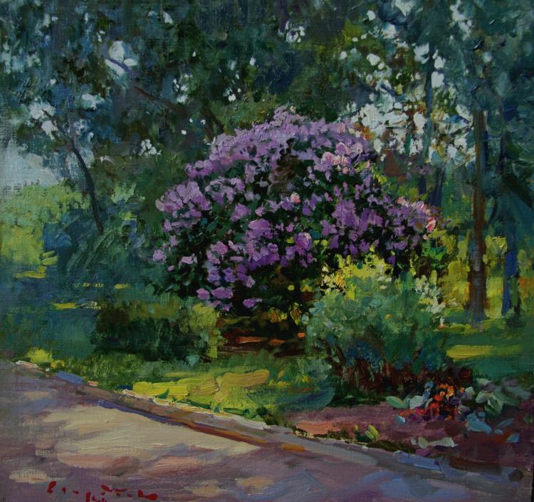 Sviridov Sergey. Lilac in the VDNH Park. Moscow
