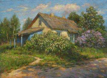 A house is in a village. Kalinovskaya Ekaterina