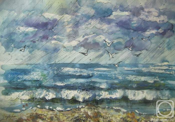 �������. ������ ����. Rain in the sea