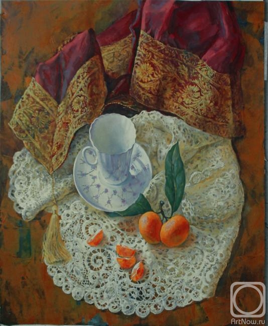 Luchkina Olga. Still life with tangerines