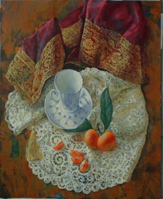Still life with tangerines (Gold Cup). Luchkina Olga