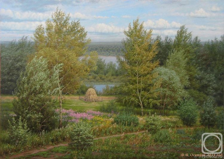 Osipsow Wladislaw. Haystack on the riverbank