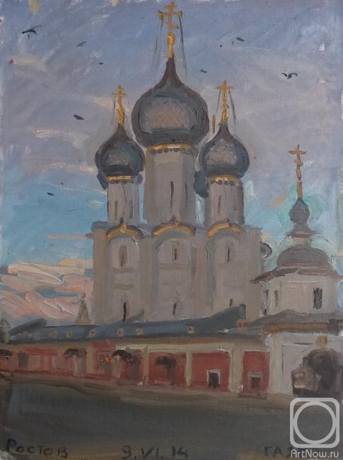 Dobrovolskaya Gayane. Rostov Veliky, Cathedral Square before sunset