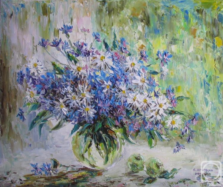 Kruglova Svetlana. Daisies and cornflowers