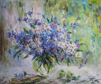Daisies and cornflowers. Kruglova Svetlana