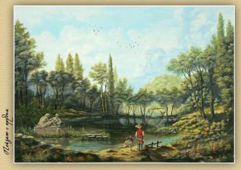 Landscape with pond. Sobolev Dmitry