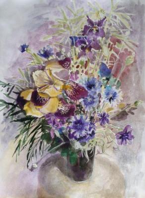 Bouquet with iris. Zadery Natalia