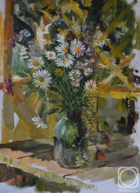 Akimov Vladimir. July daisies