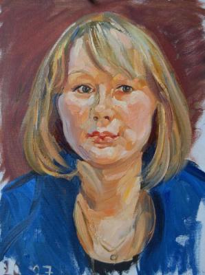 The Blond Girl in Blue, from nature