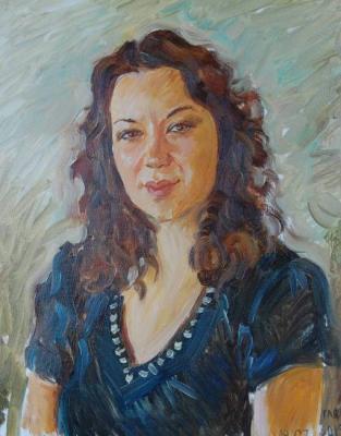Portrait of Milena from Bulgaria, from nature. Dobrovolskaya Gayane