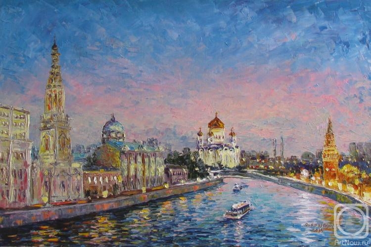 Kruglova Svetlana. Sofia and the Kremlin embankment in the evening