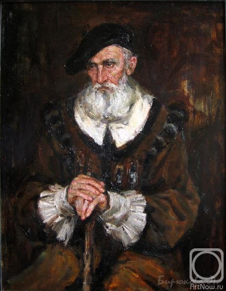 Biryukova Lyudmila. Portrait of an elderly man