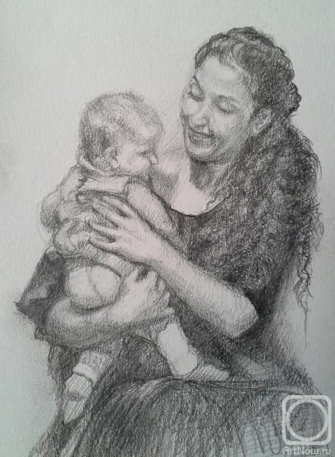 Fattakhov Marat. Joy of motherhood (sketch)