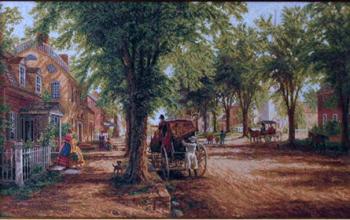 "Quiet street" artist Edward Lamson Henry. Nevinskaya Olga