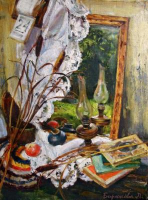 Still life with lamp