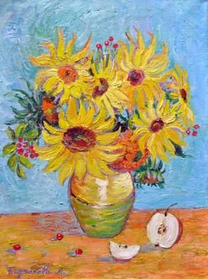 Sunflowers (Artist Ludmila Biryukova). Biryukova Lyudmila