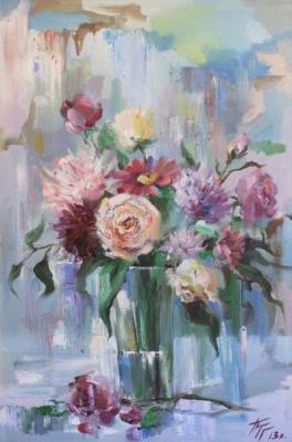 The bouquet in cold colours. Pushina Tatyana