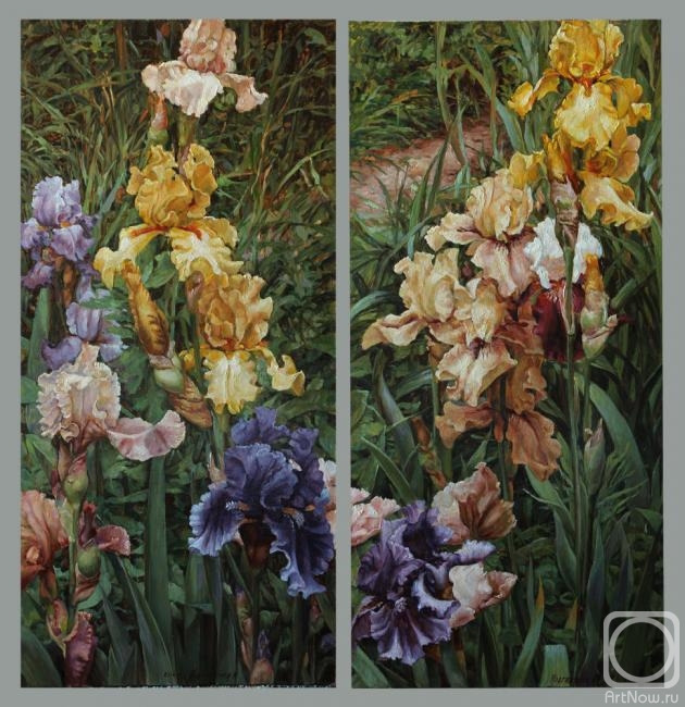 Podgaevskaya Marina. Irises (diptych)