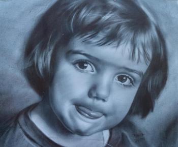Portrait of a girl, from a photo (A Child S Drawing). Dobrovolskaya Gayane