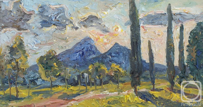 Pomelov Fedor. Mount Peak Saint-Lupe in the south of France