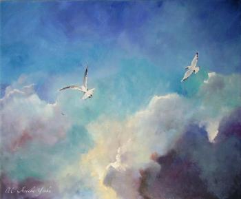 Magnificent clouds (left side of the triptych). Ageeva-Usova Irina