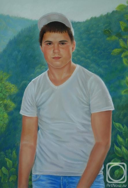 Sidorenko Shanna. Portrait of a Young Man in the Mountains