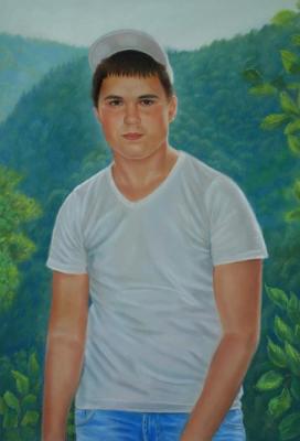 Portrait of a Young Man in the Mountains. Sidorenko Shanna
