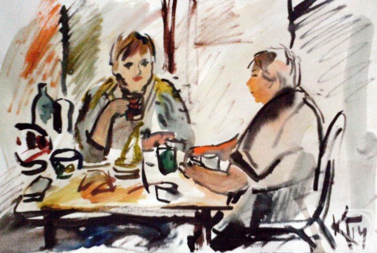 Karaceva Galina. Tea after plein air