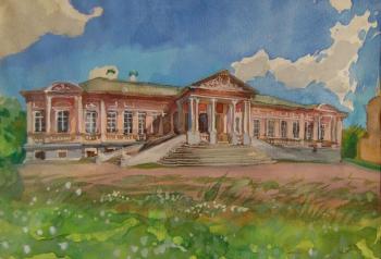 Painting Kuskovo, the Grand Palais, Dandelions Are Finished Flowering. Dobrovolskaya Gayane