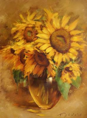 Amber sunflowers. Buiko Oleg