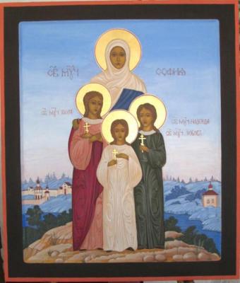 St. mchn. Faith, Hope, Love and their mother Sophia. Vozzhenikov Andrei