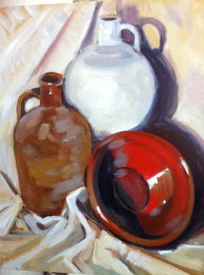 Jugs and bowl (based on the book Still Life, Parramon)