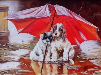 Two under an umbrella. Chuprina Irina