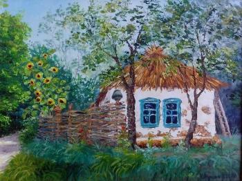 Hut on the bench (Thatched Roof). Chuprina Irina