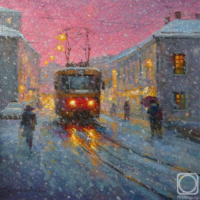 Volkov Sergey. Reminiscence of the snow-covered tram