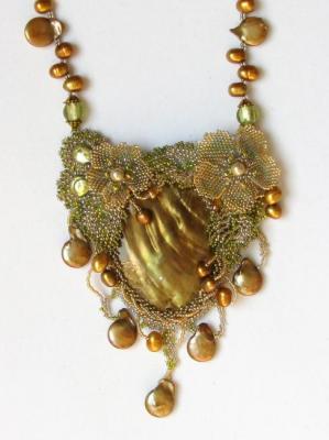 Necklace "Golden flowers". Ovintsovskaya Svetlana