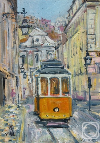 Желтый трамвай» картина Жуковой Елены (картон, масло) — заказать на  ArtNow.ru