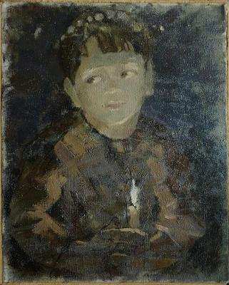 Boy with a candle