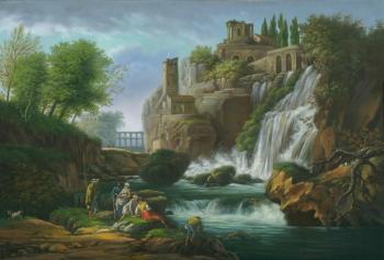 Fish trade. Waterfall. Kalina Oksana